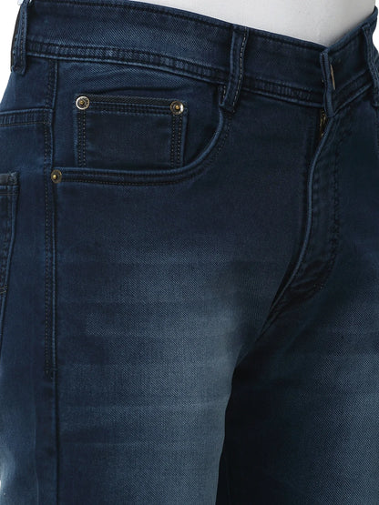 Men Navy Blue Slim Fit Mid-Rise Clean Look Jeans