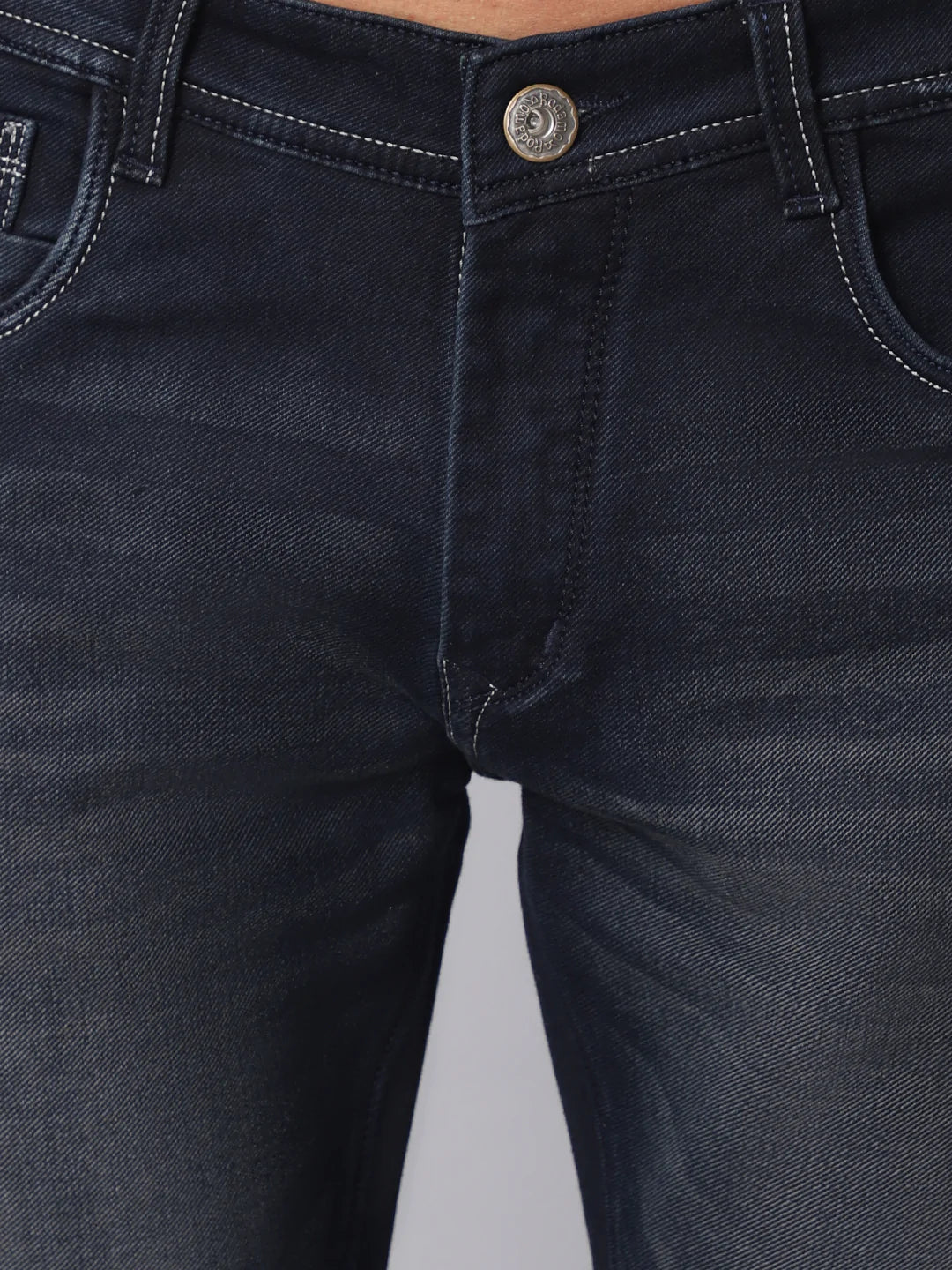 Men Green Slim Fit Heavy Fade Stretchable Jeans