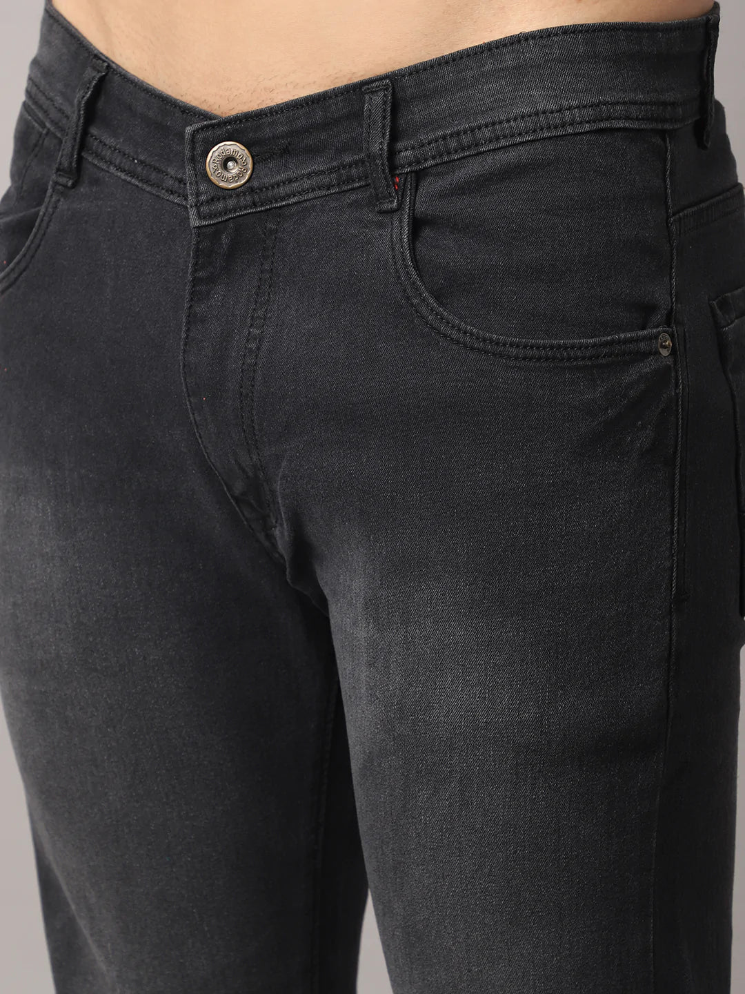 Men Black Slim Fit Light Fade Stretchable Jeans