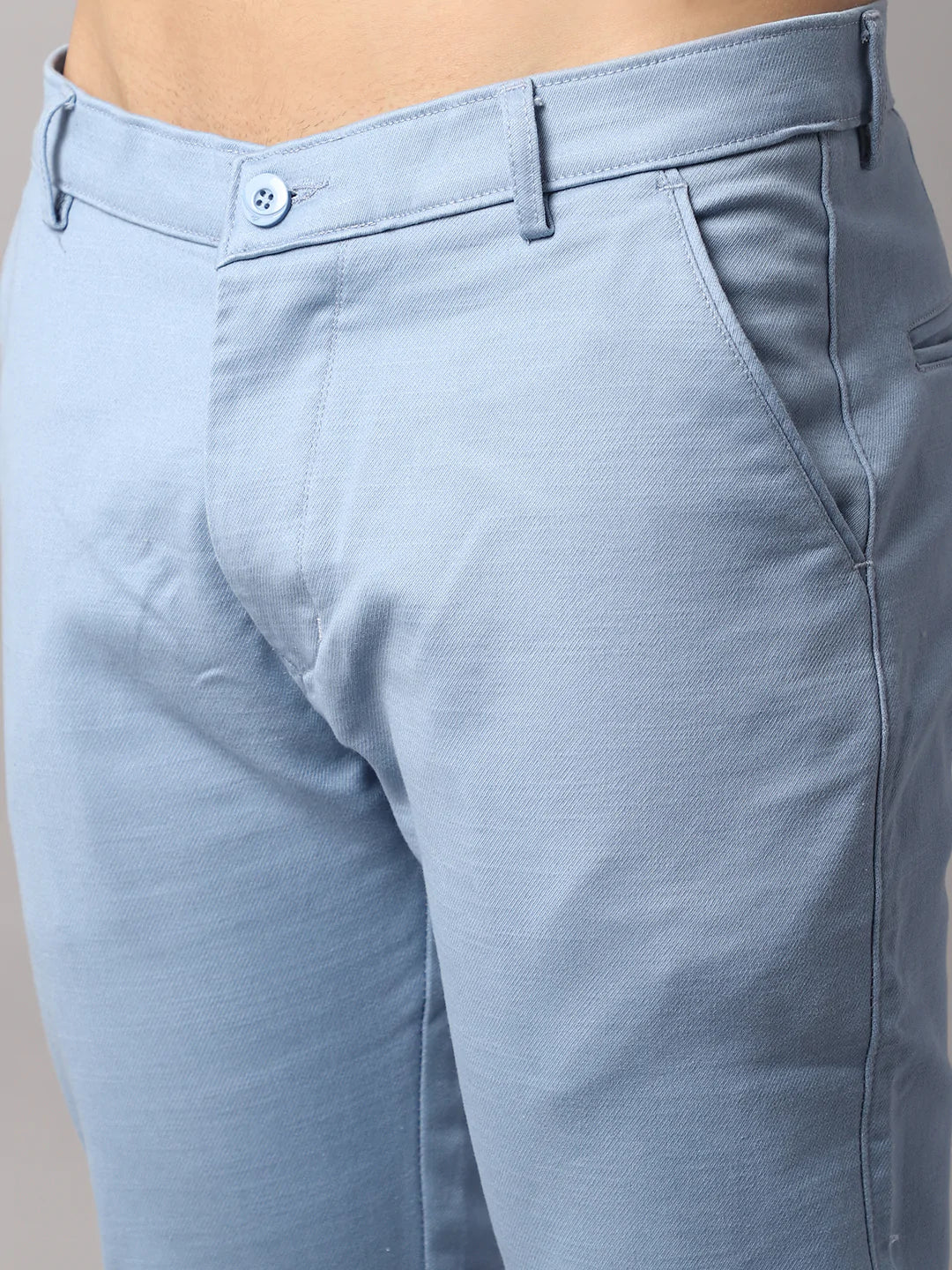 Men Blue Slim Fit Trousers