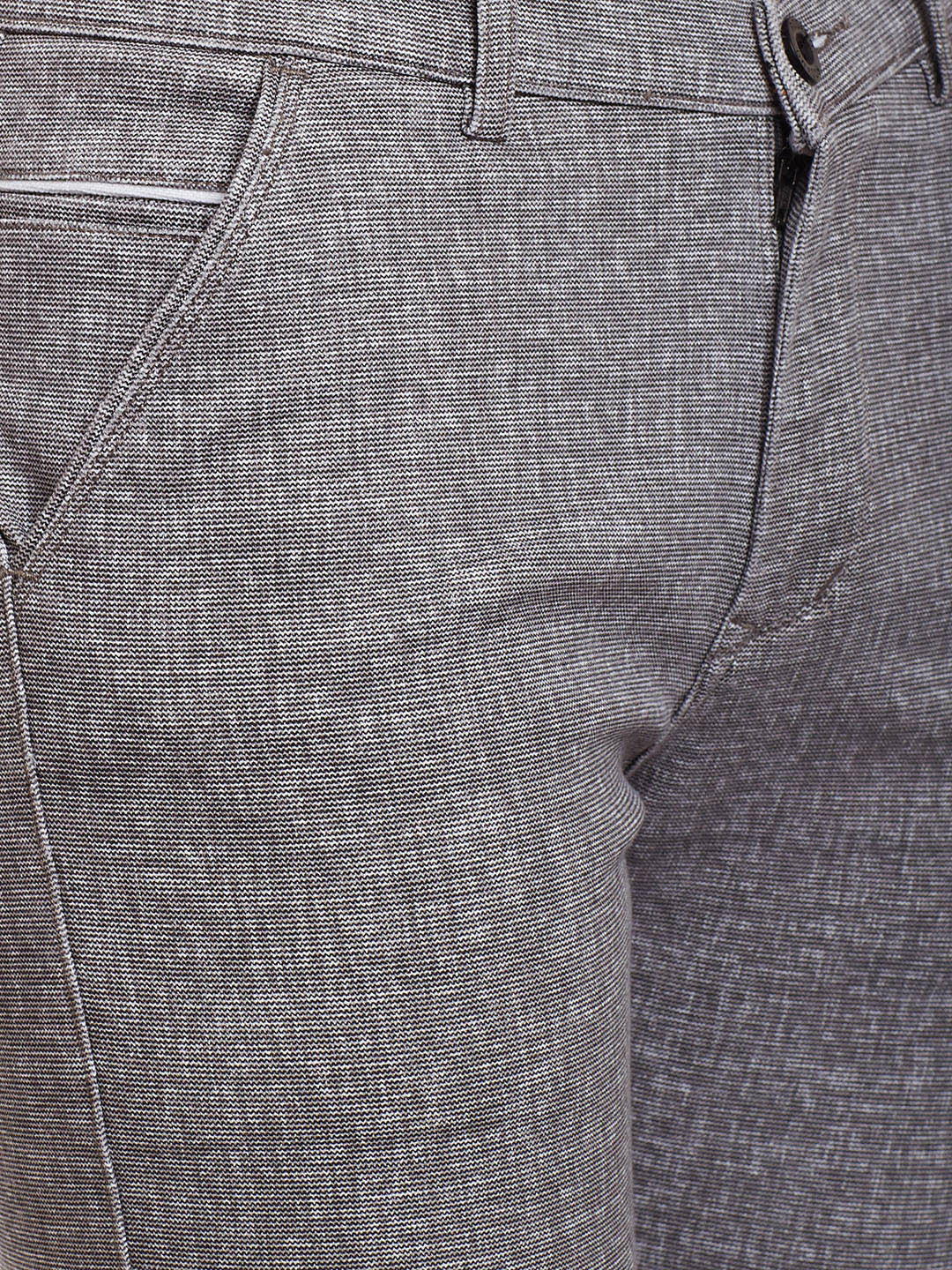 Men Grey Slim Fit Trousers