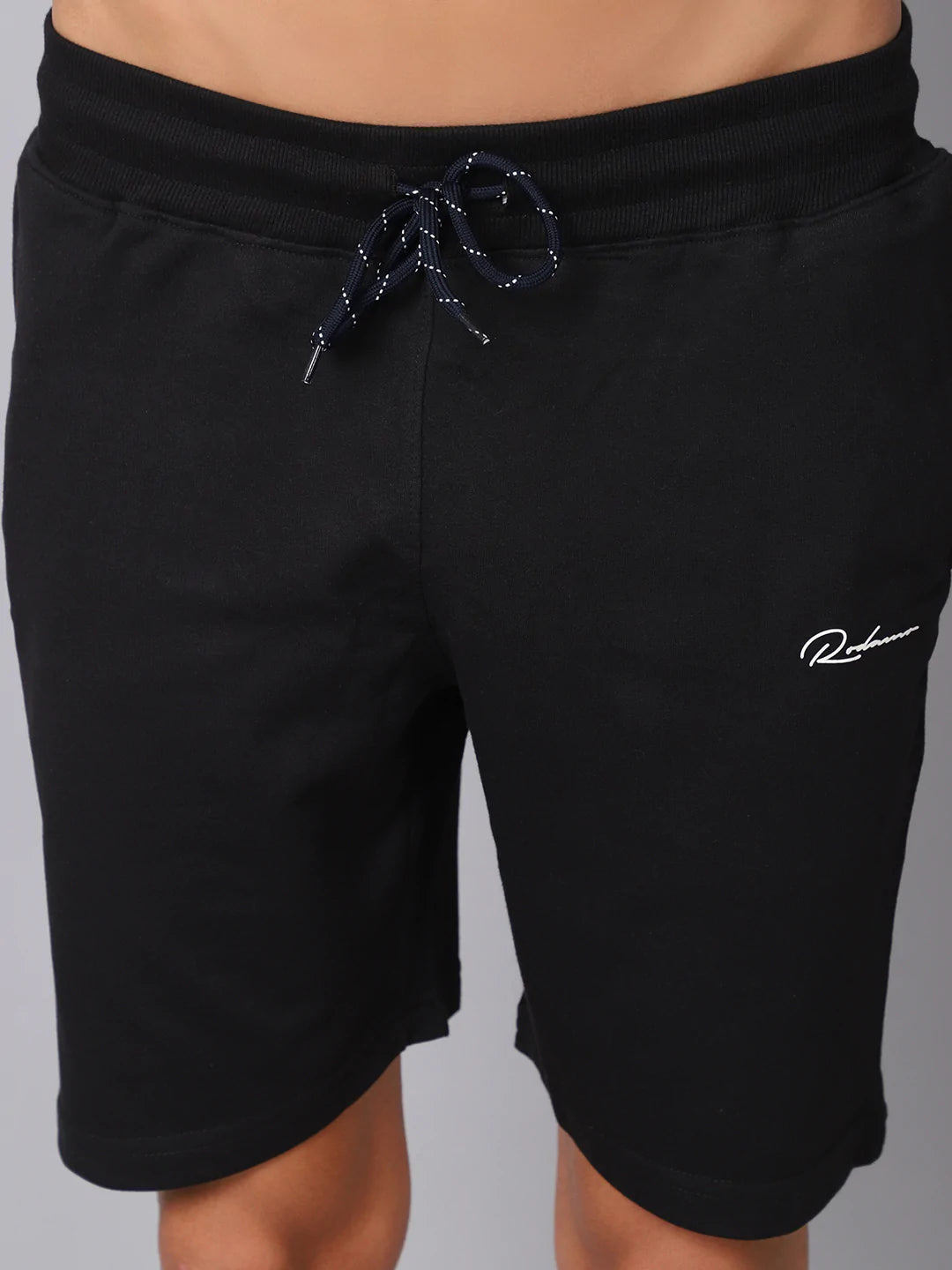 Men Black Slim Fit Sports Shorts