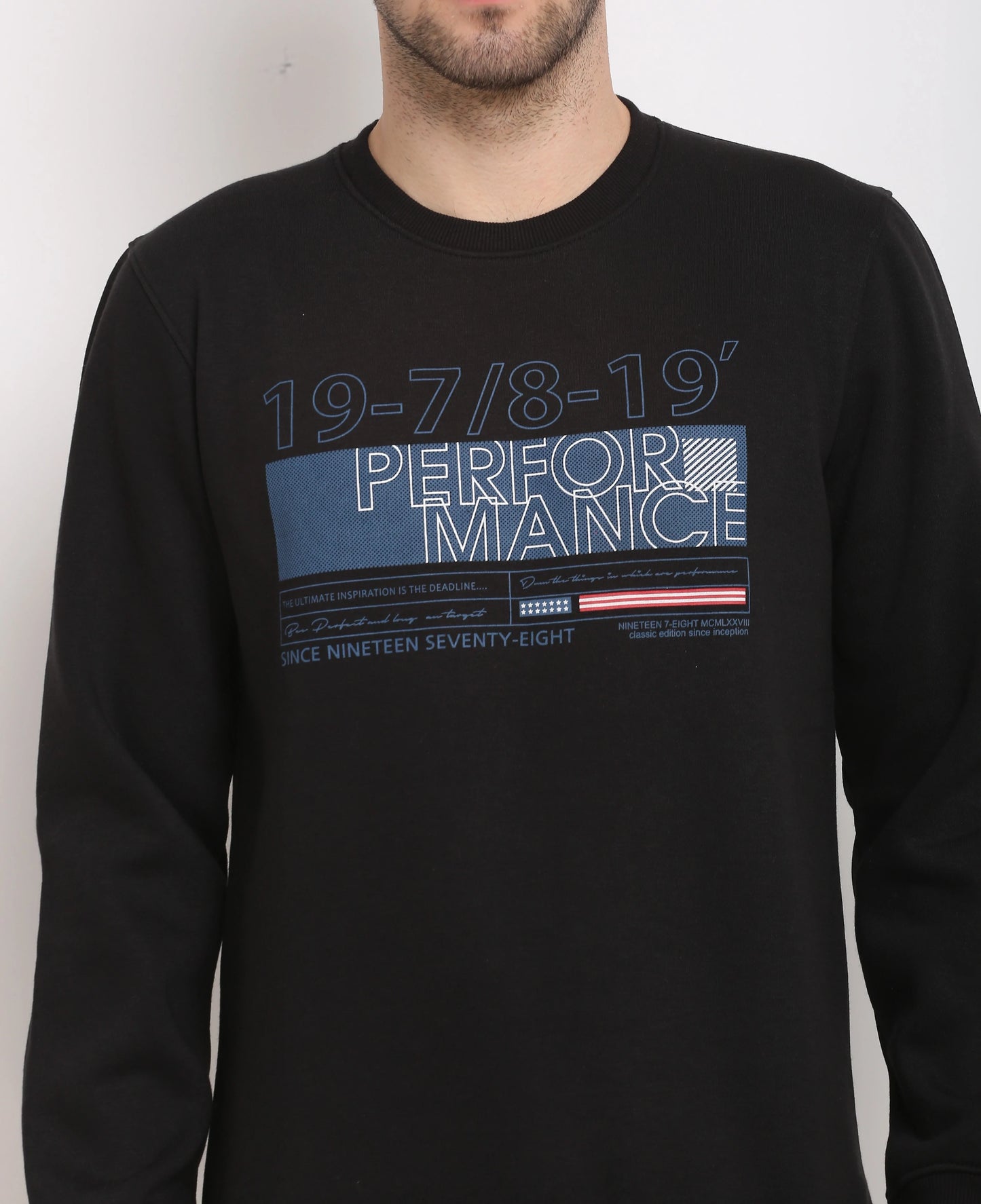 Men Black Printed Sweatshirt
