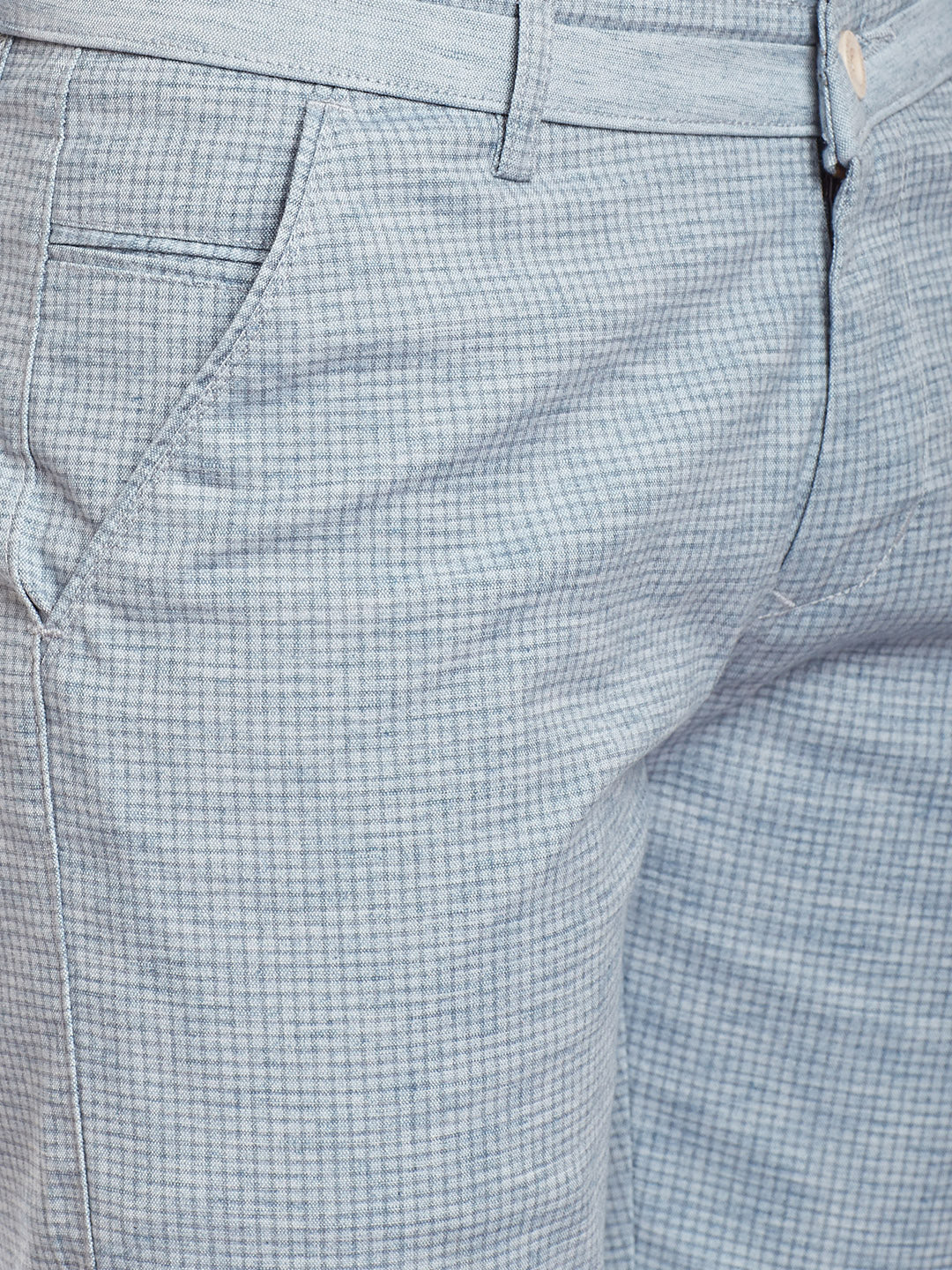 Men Blue Cotton Shorts