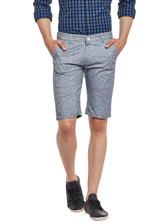Men Grey Cotton Shorts