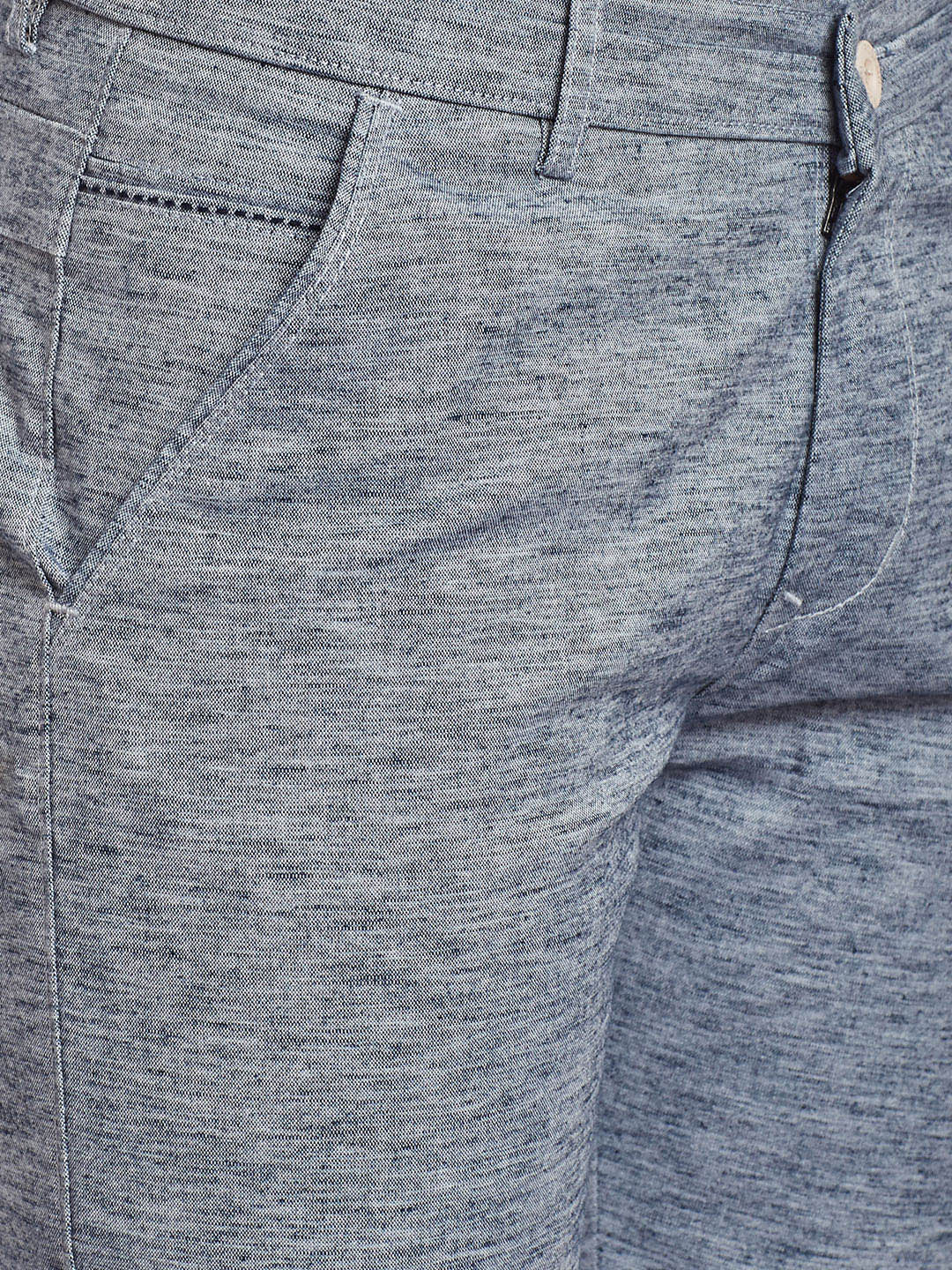 Men Grey Cotton Shorts