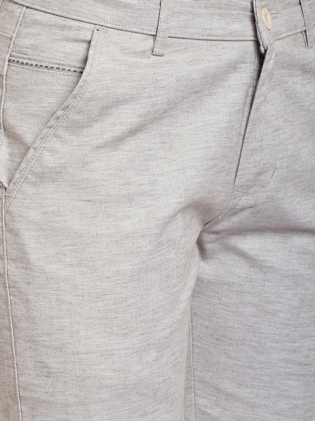 Men Grey Cotton Shorts