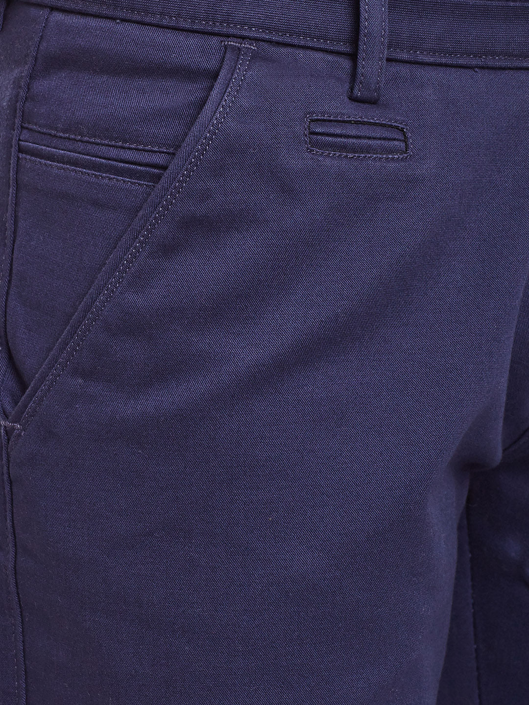 Men Blue Cotton Shorts