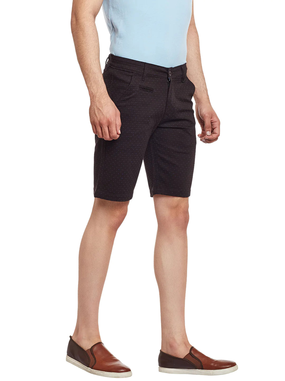Men Black Cotton Shorts
