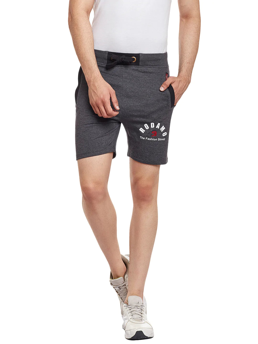 Men Grey Slim Fit Shorts