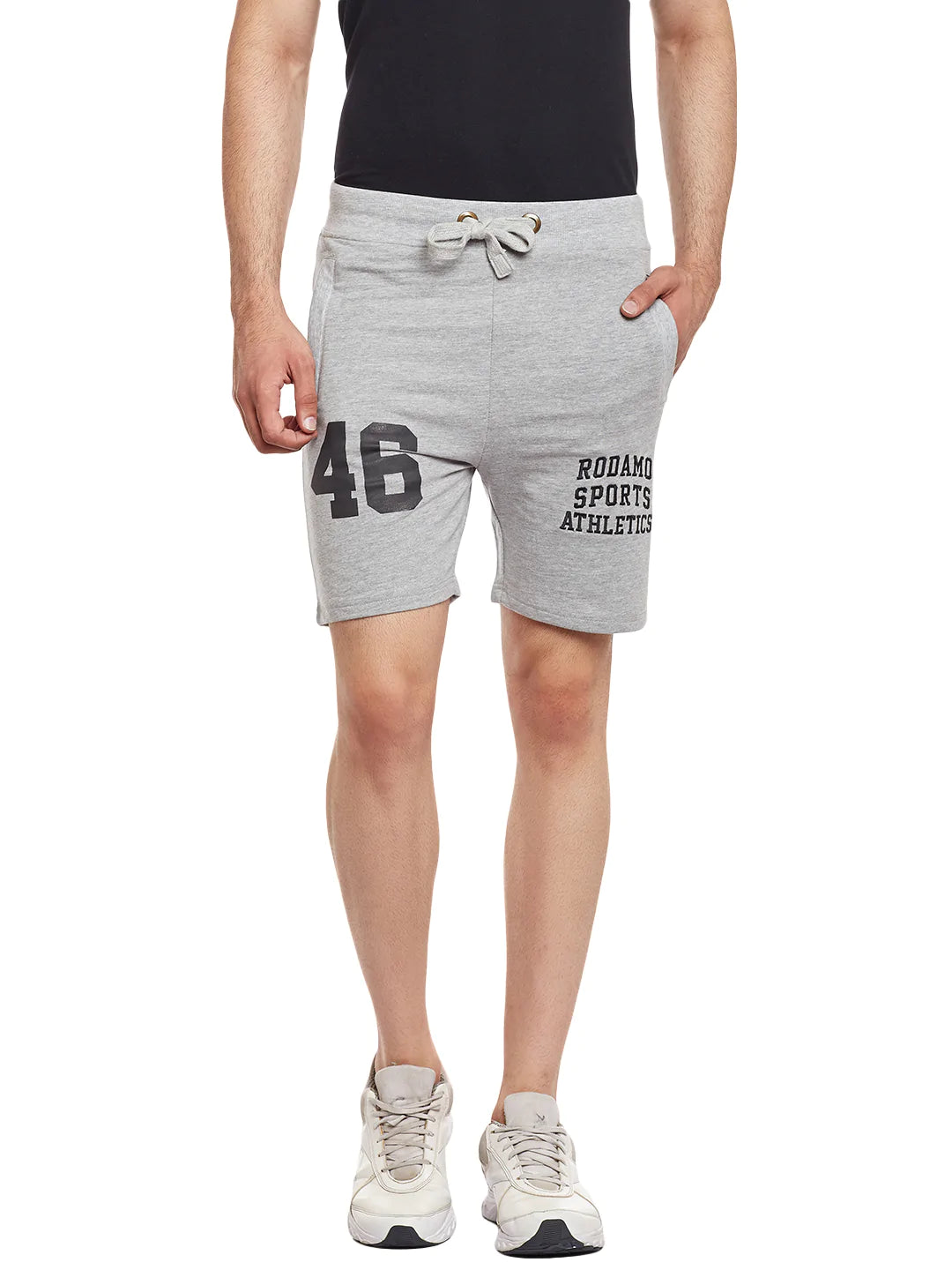 Men Grey Slim Fit Shorts