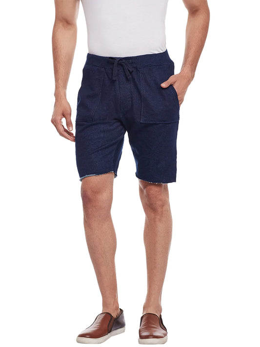 Men Blue Slim Fit Shorts