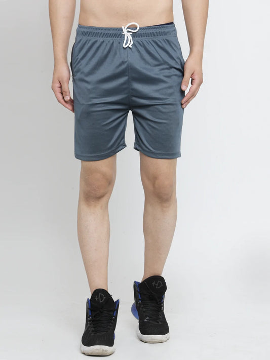 Men Grey Dry Fit Shorts