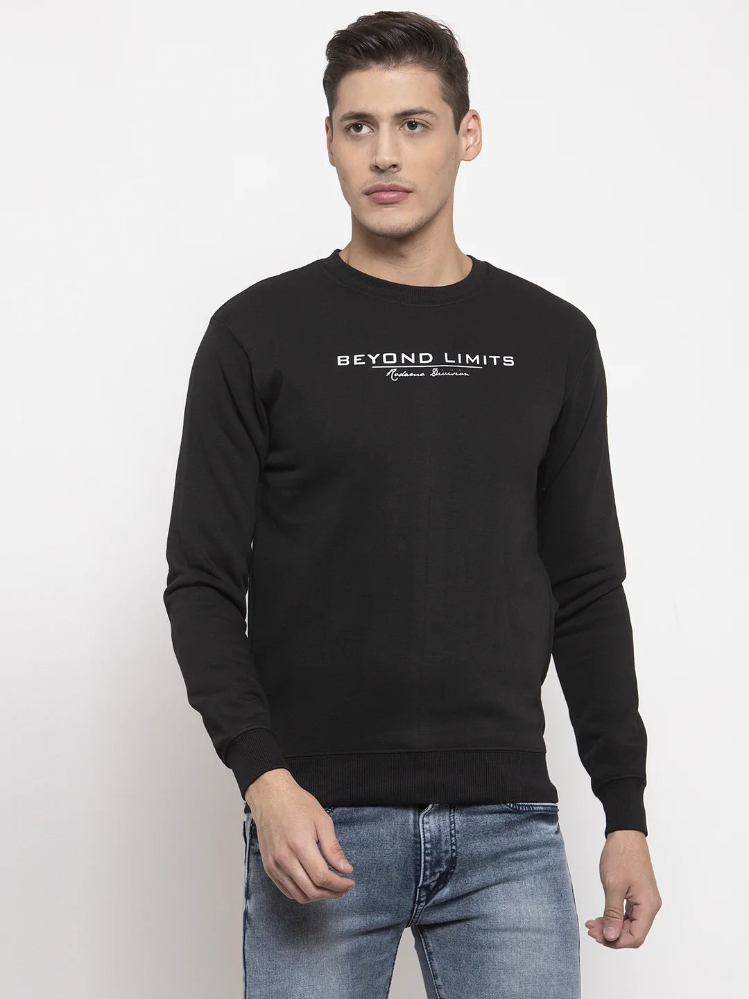 Men Black Printed Sweatshirt