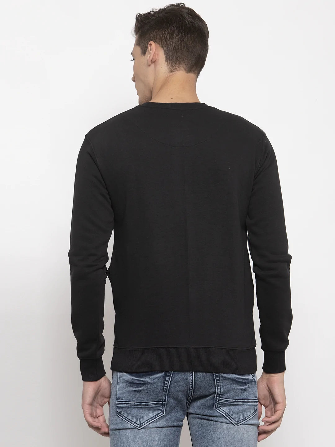Men Black Printed Sweatshirt