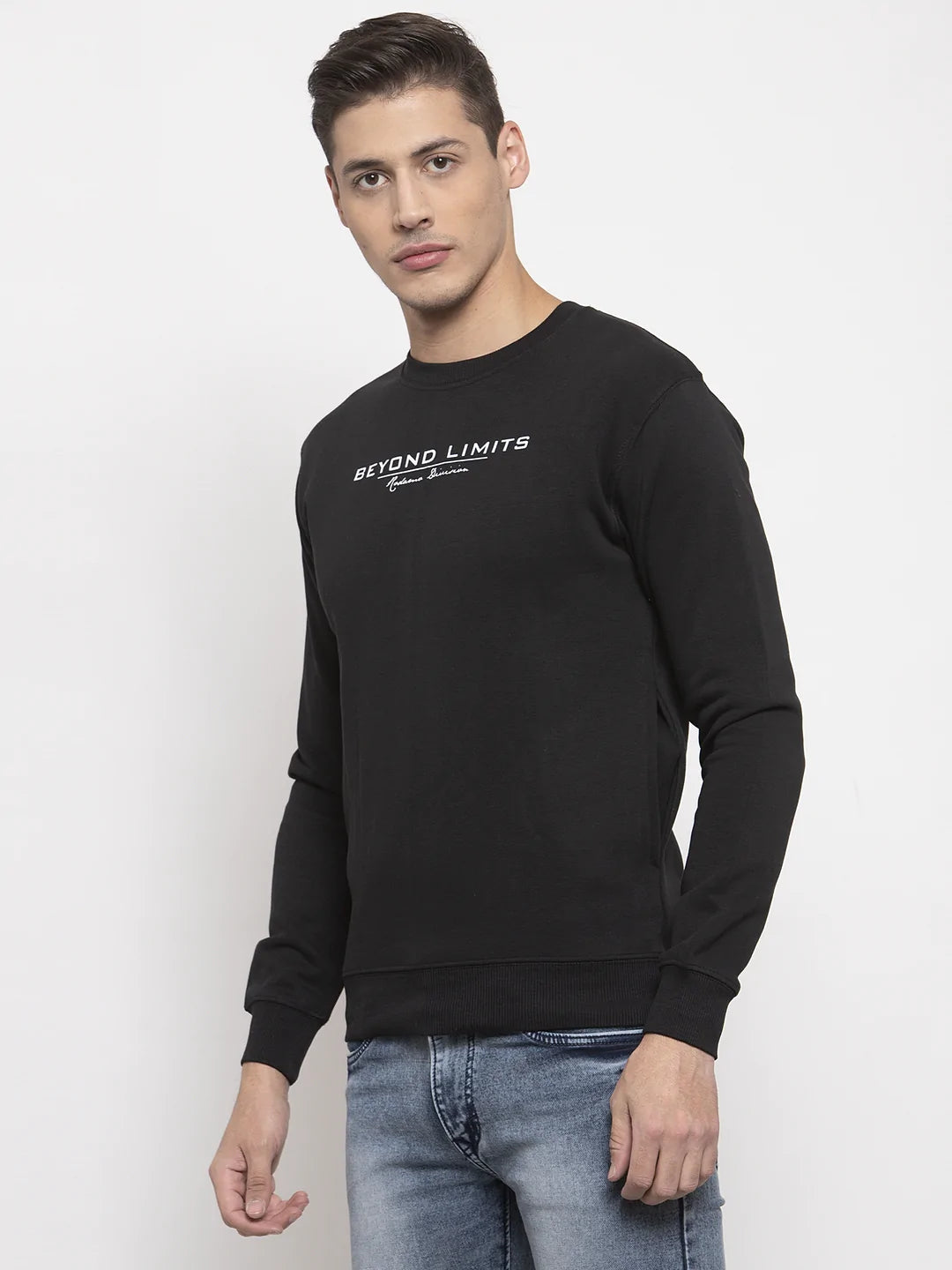 Men Black Printed Sweatshirt