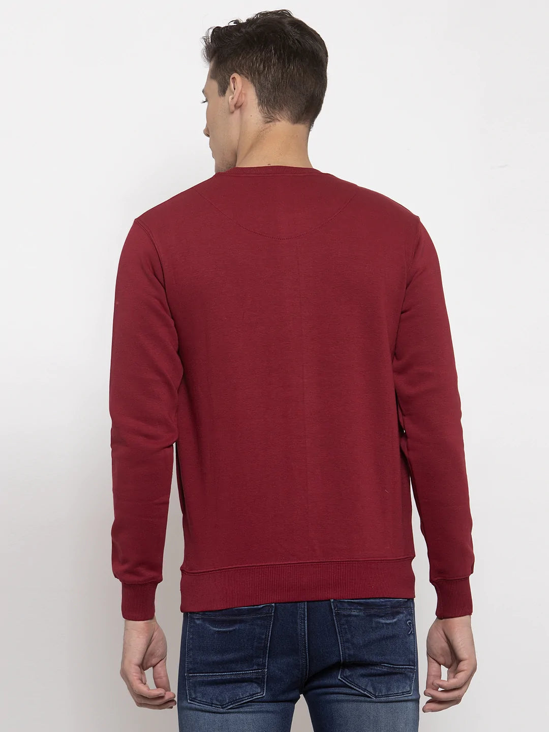 Men Red Printed Sweatshirt