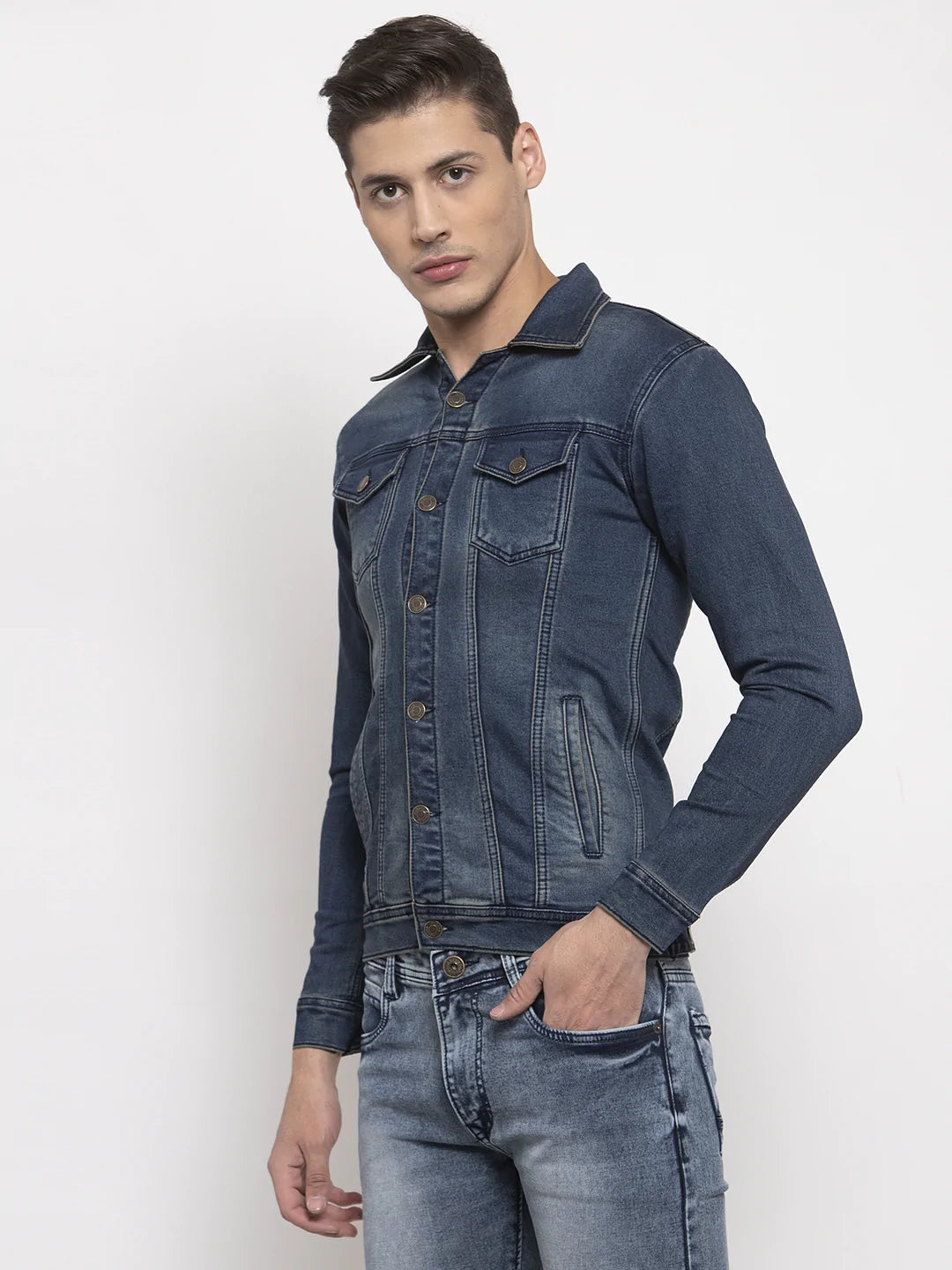 Men Blue Denim Jackets