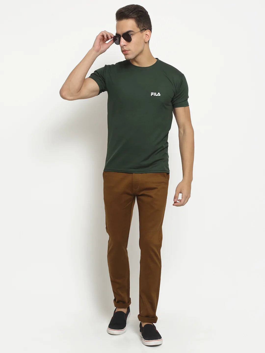 Men Brown Slim Fit Chinos Trousers