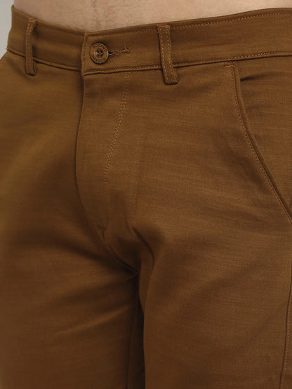 Men Brown Slim Fit Chinos Trousers
