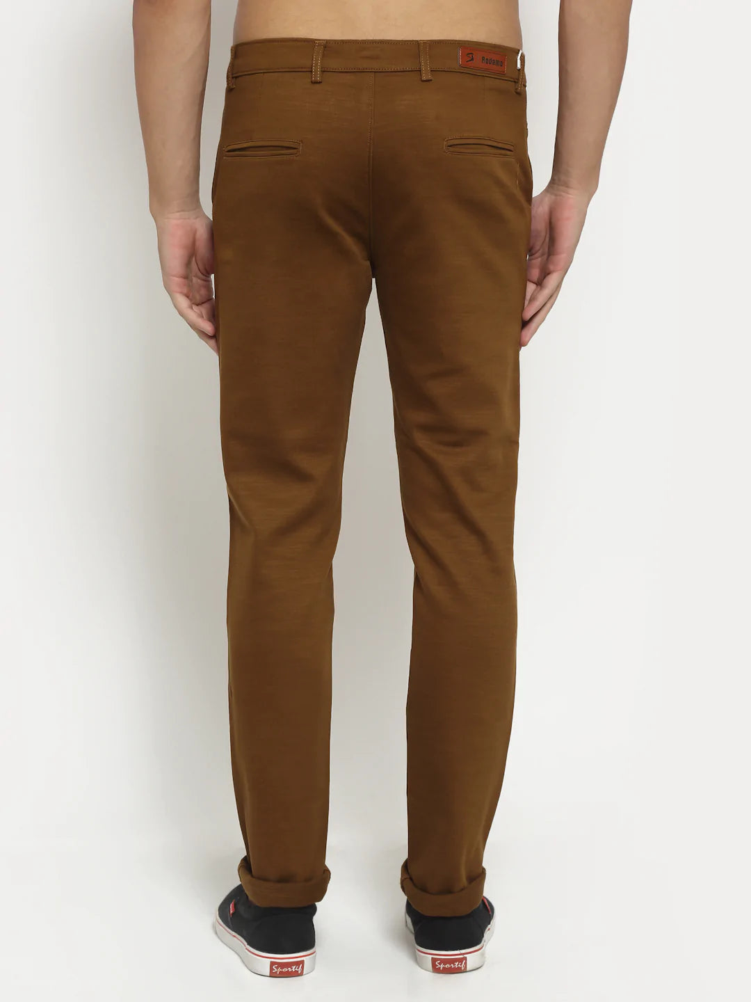 Men Brown Slim Fit Chinos Trousers