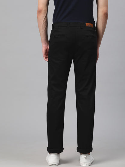 Men Black Slim Fit Trousers