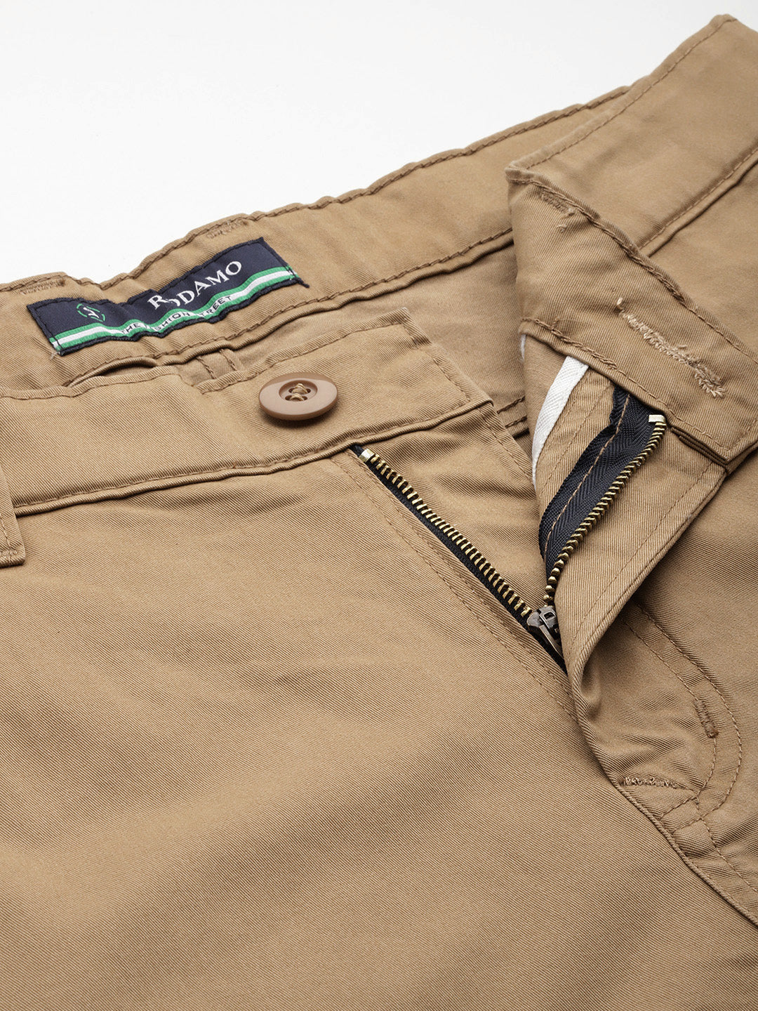 Men Khaki Relaxed Fit Stretchable Cargo Trousers