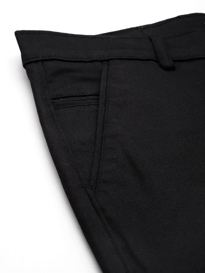 Men Black Slim Fit Trousers