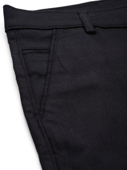 Men Black Slim Fit Trousers