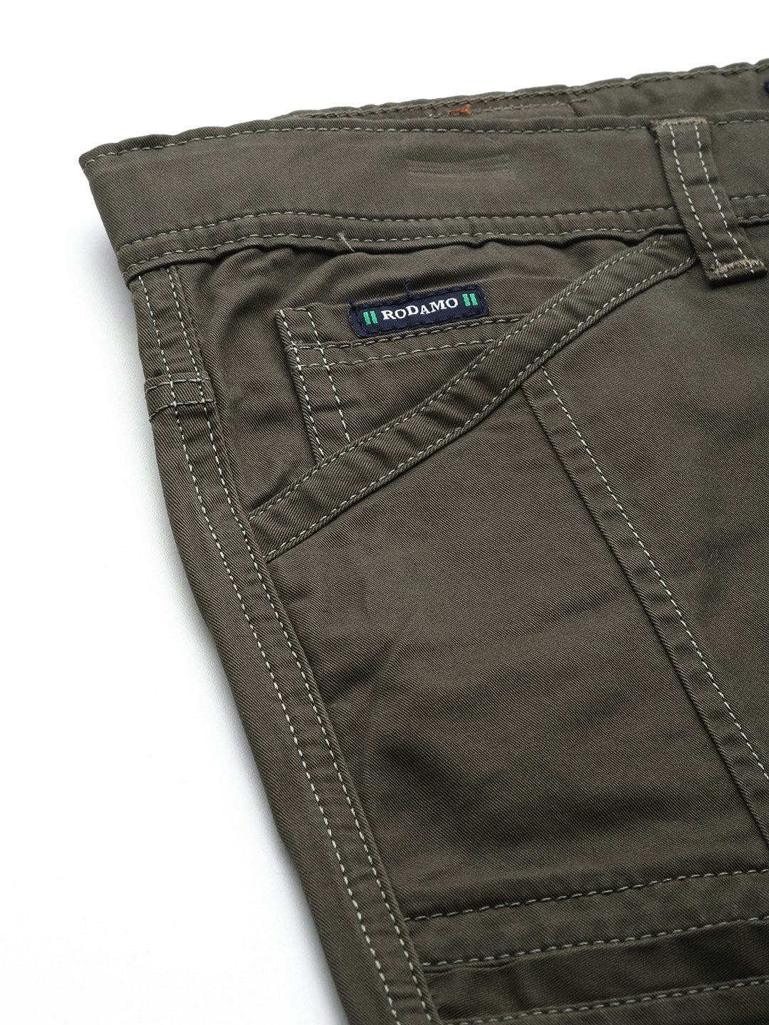 Men Green Slim Fit Cargo Trousers