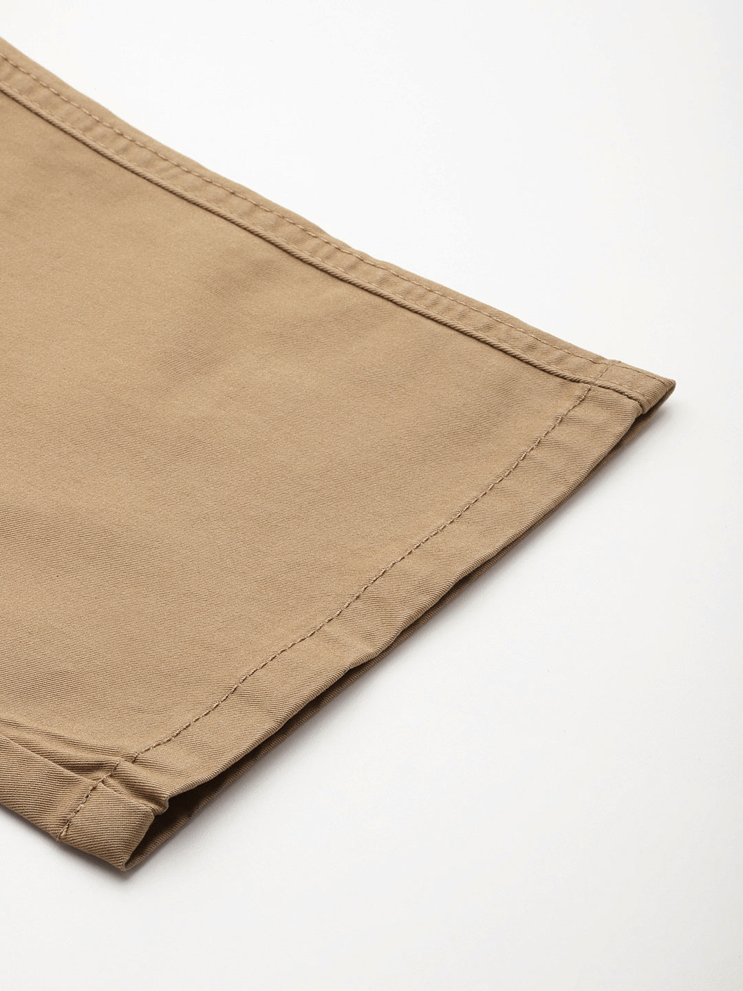 Men Khaki Relaxed Fit Stretchable Cargo Trousers