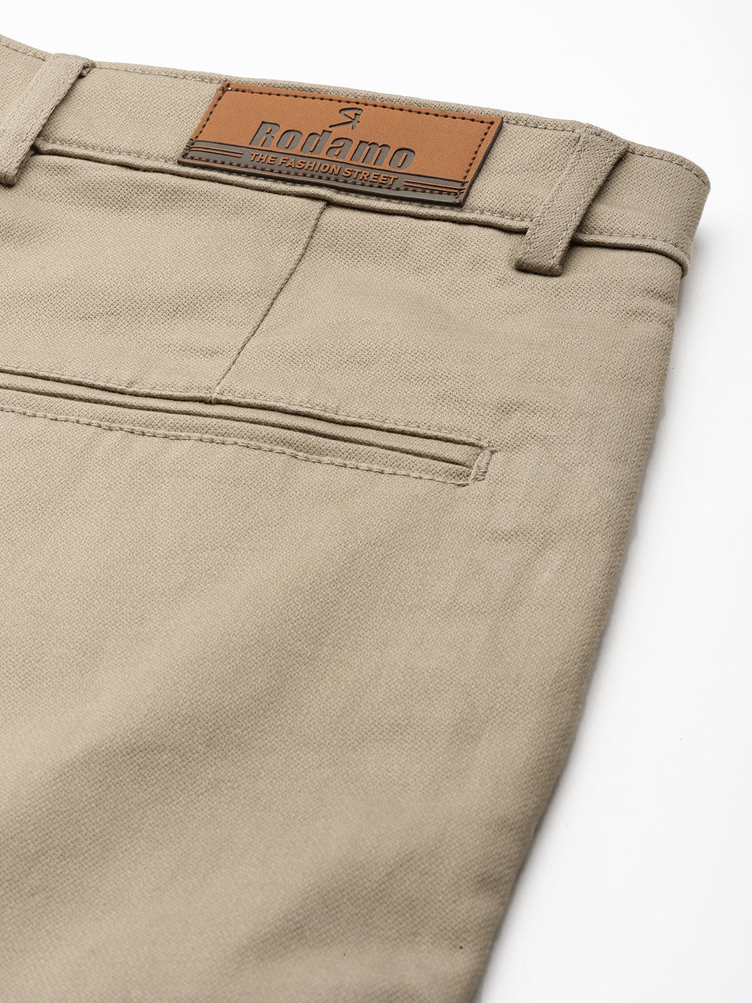 Men Khaki Slim Fit Trousers