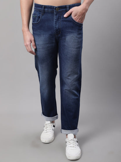 Men Mid Rise Light Fade Stretchable Cotton Jeans