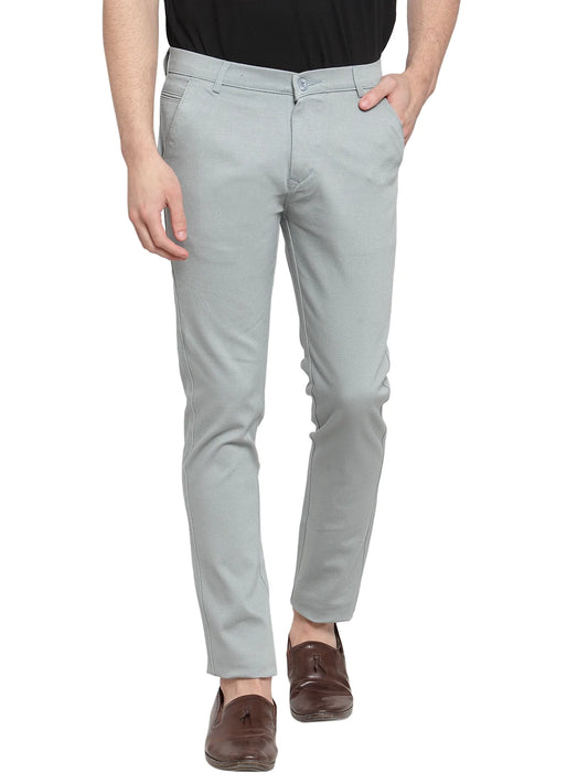 Men Green Slim Fit Trousers