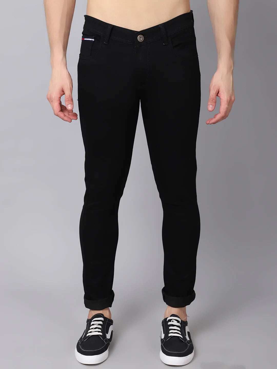 Men Black Slim Fit Stretchable Jeans