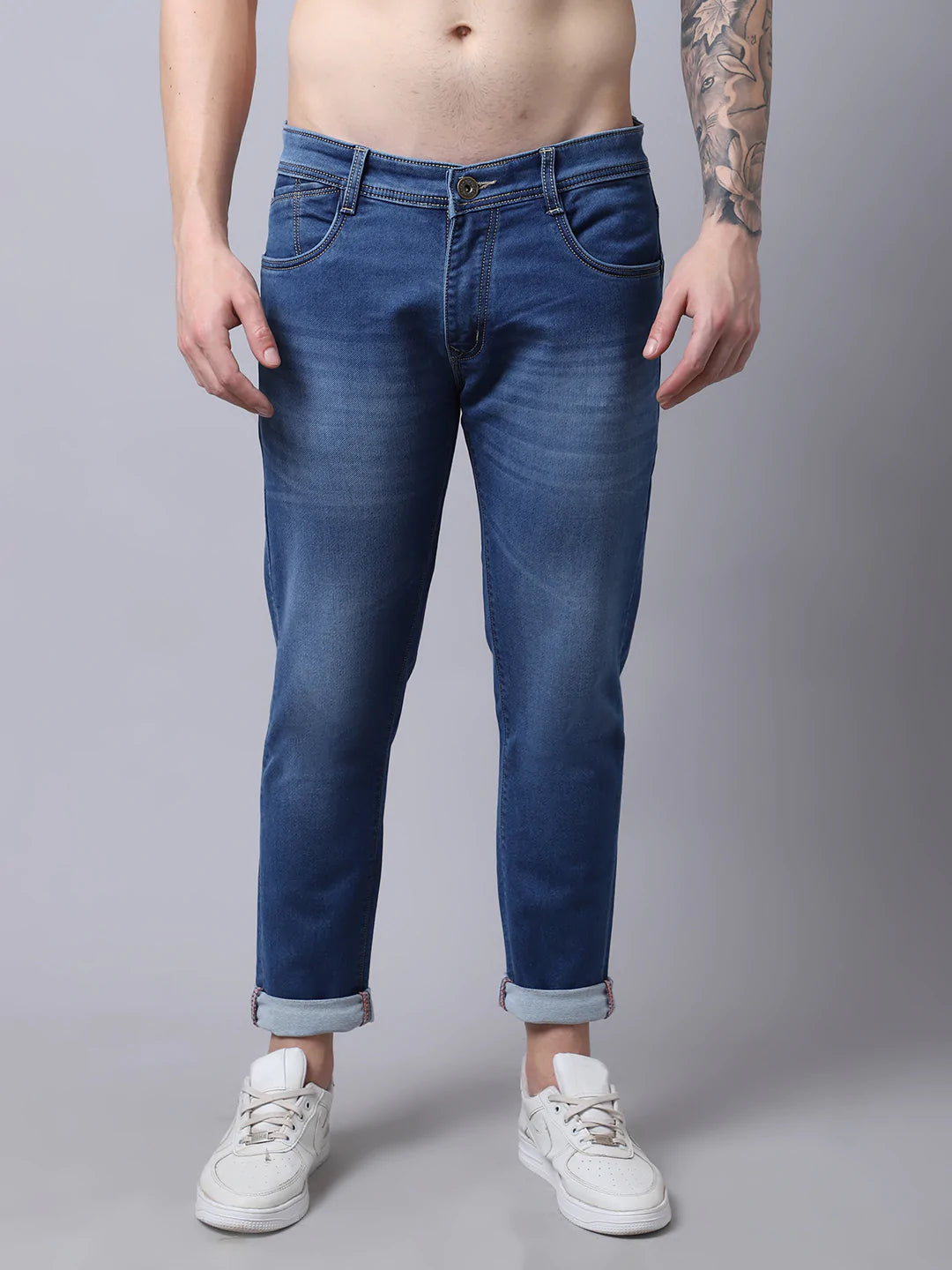 Men Blue Slim Fit Light Fade Jeans