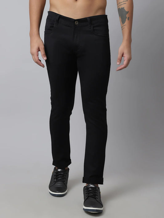 Men Black Slim Fit Stretchable Jeans