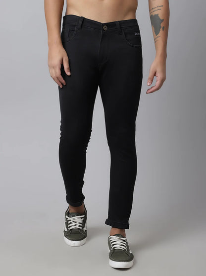 Men Black Slim Fit Stretchable Jeans