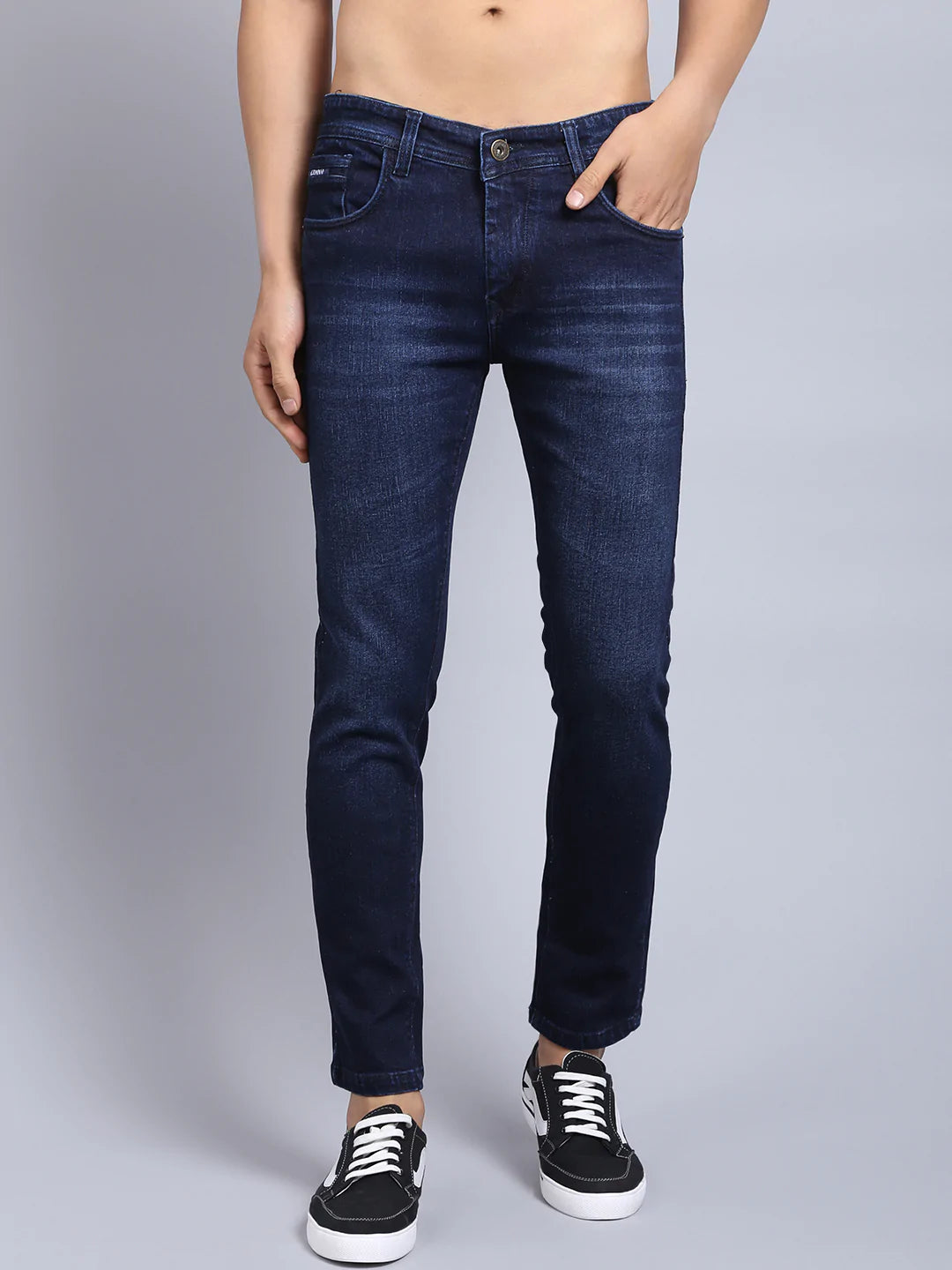 Men Blue Slim Fit Light Fade Stretchable Jeans