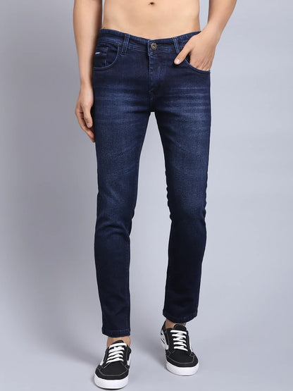 Men Blue Slim Fit Light Fade Stretchable Jeans