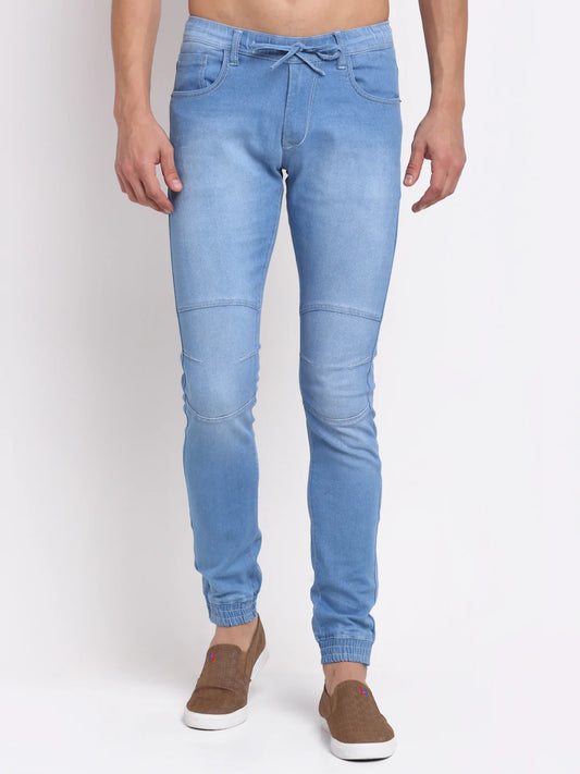 Men Blue Jogger Light Fade Stretchable Jeans