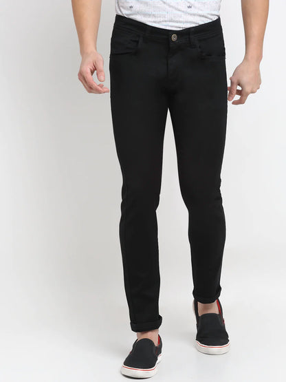 Men Black Slim Fit Stretchable Jeans