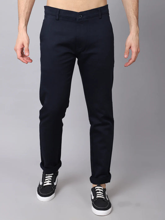 Men Blue Slim Fit Trousers
