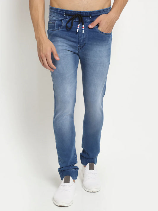 Men Blue Slim Fit Heavy Fade Stretchable Jeans
