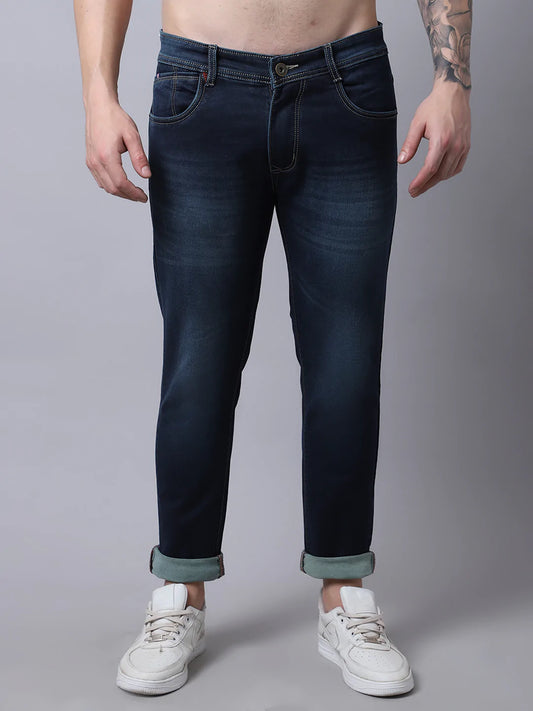 Men Blue Slim Fit Light Fade Stretchable Jeans