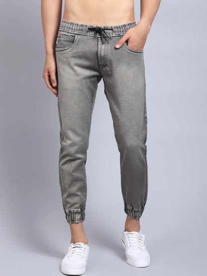 Men Green Jogger Stretchable Jeans