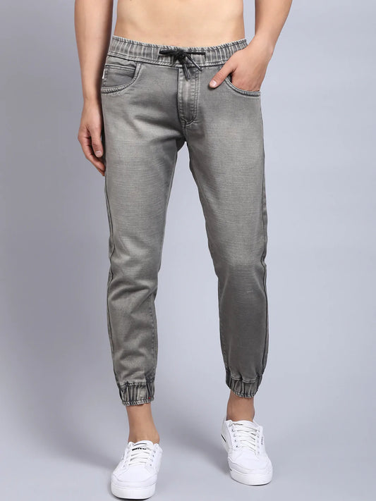 Men Green Jogger Stretchable Jeans