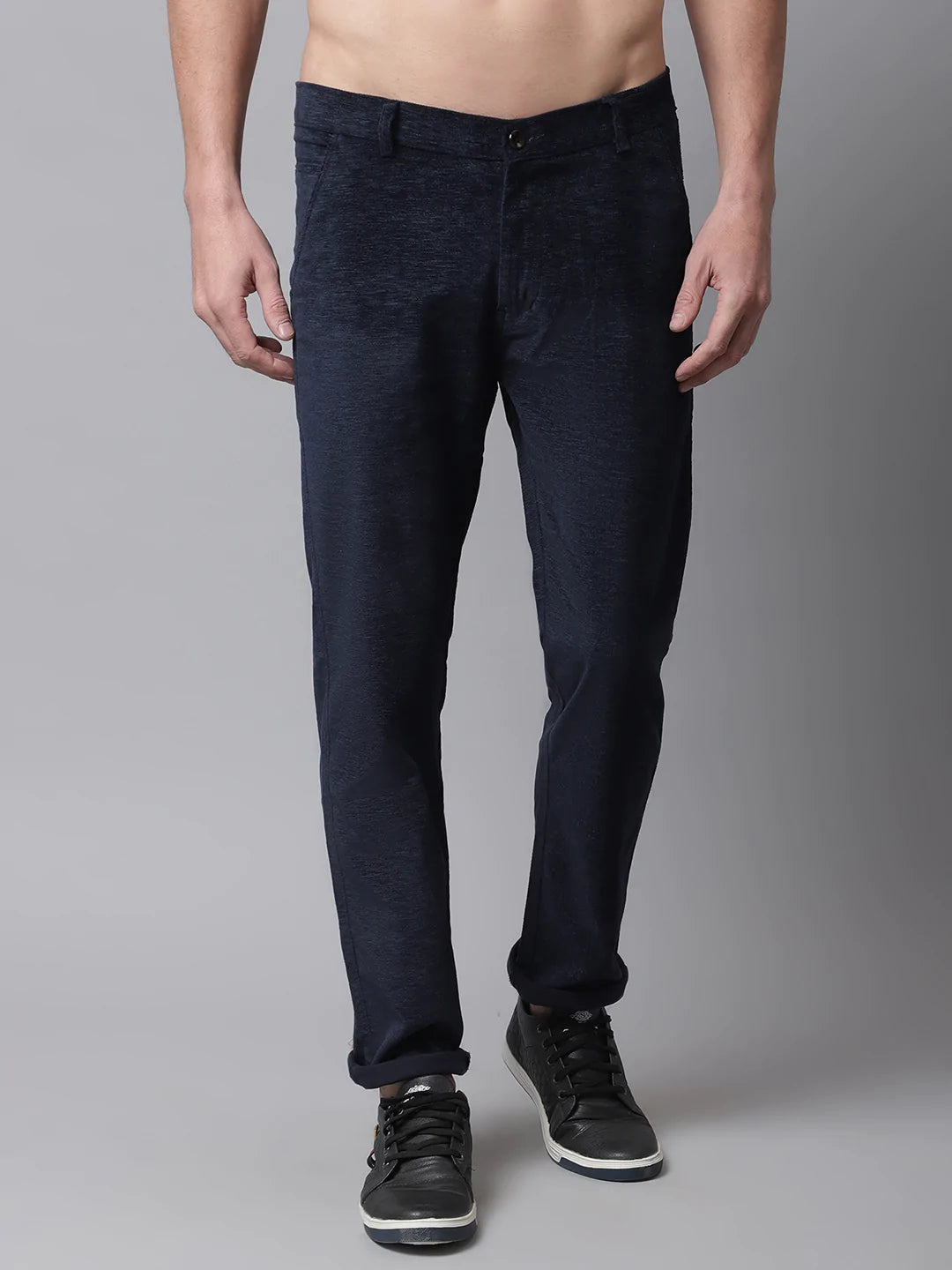 Men Slim Fit Corduroy Trouser