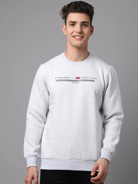 Men Grey Printed Sweatshirt