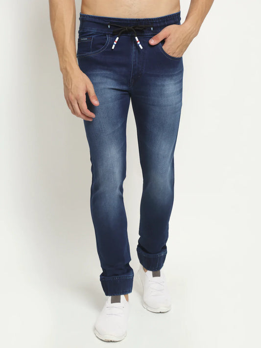 Men Blue Slim Fit Heavy Fade Stretchable Jeans